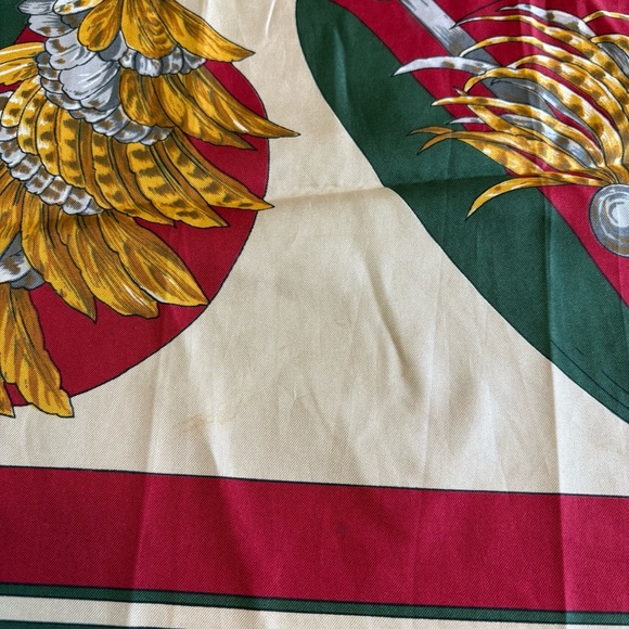 Vintage Hat Printed Scarf Italy Silk Betmar Classy Feathers Retro Gatsby - Picture 10 of 14